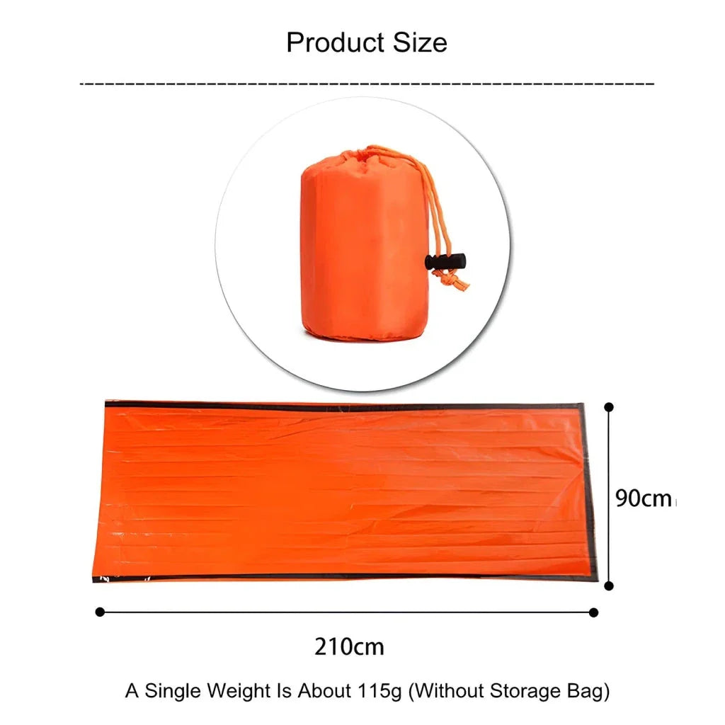 Vital Emergency Blanket Sleeping Bag - Durable, Versatile, and Packed with Lifesaving Features for Kiwi Adventurers