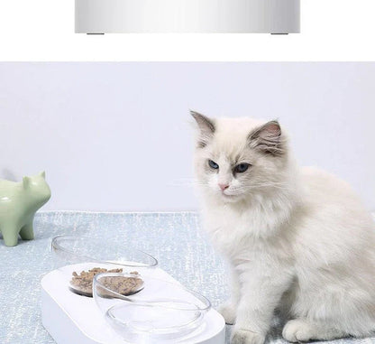 Adjustable pet feeding bowl made of durable plastic with modern, sleek design to suit Kiwi pets of all sizes