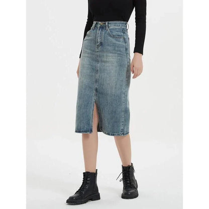 High Waist Denim Pencil Skirt - Flattering, Versatile, and Crafted for the Kiwi Woman