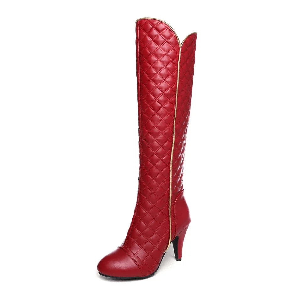 Stylish and comfortable leather Martin boots in white, red, and black colors for Kiwi women