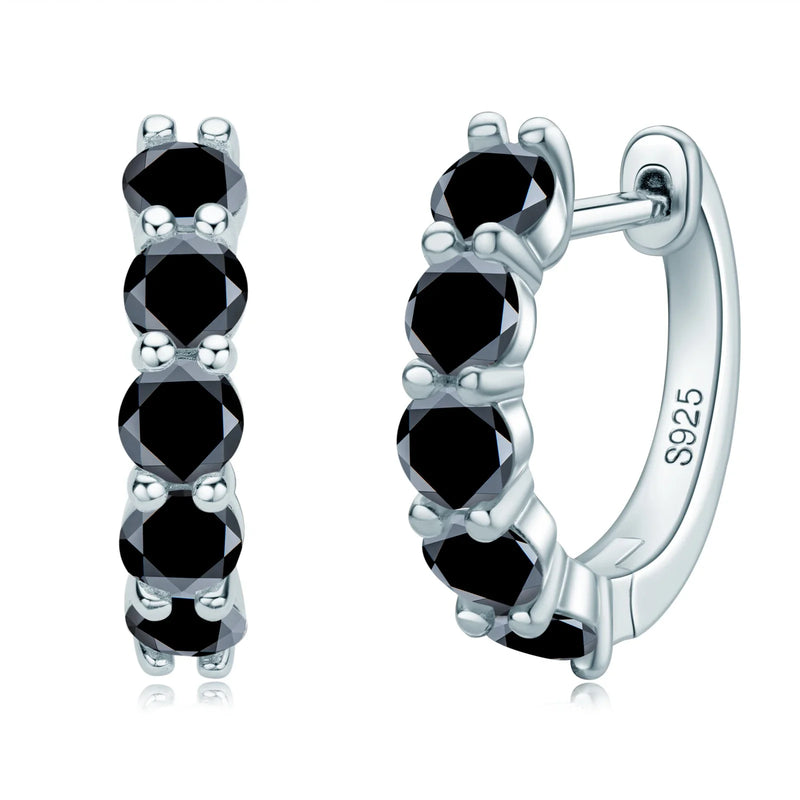 Shopfluxpro NZ Stunning Mossan Diamond Earrings in Premium Silver