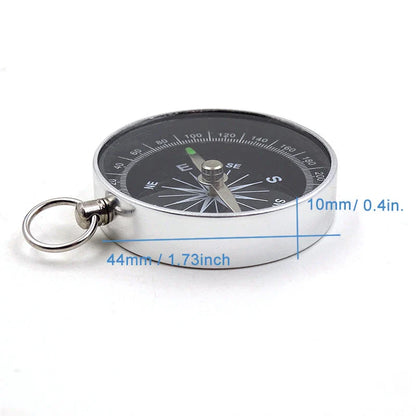 Compact and Durable Outdoor Compass Keychain for Kiwi Adventures - Premium Aluminium Construction with Tempered Glass Face