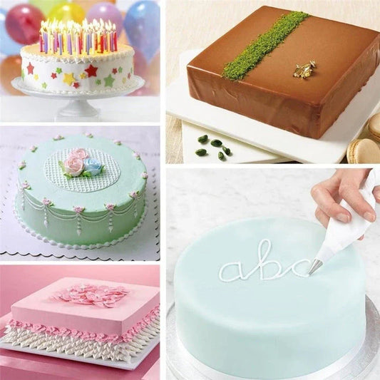 Trendha Adjustable Cake Scraper made from food-grade plastic for smooth, even cake frosting and dessert decoration