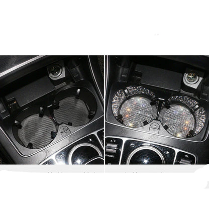 Stylish car coasters with crystal rhinestone design for a touch of luxury in your vehicle