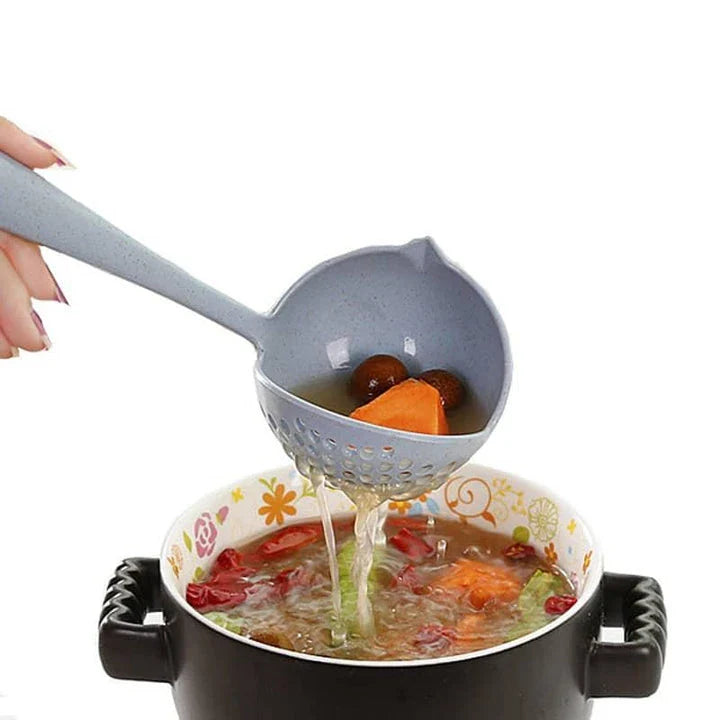 Colourful wheat straw soup spoon with sturdy, lightweight design for eco-friendly dining