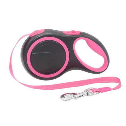 Rugged retractable dog leash with reflective strips and ergonomic handle, suitable for Kiwi pups up to 20 kg