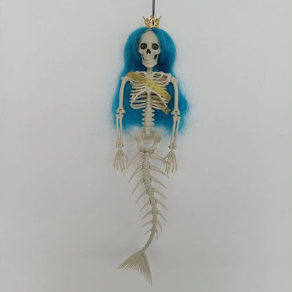 Hanging mermaid bone pendant decoration for outdoor Kiwi courtyards and gardens in various colours