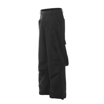 Stylish black overalls with pleated pockets, designed for the active Kiwi lifestyle