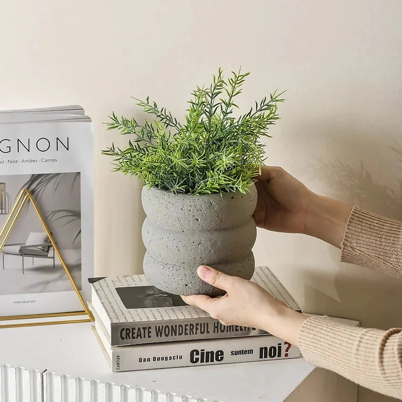 Shopfluxpro NZ Stylish Kiwi-Friendly Cement Flower Pots: Modern & Minimalist