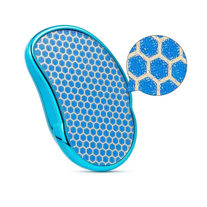 Colourful Nano Glass Pedicure Foot File in gold, sky blue, and pink shades for smooth, soft feet