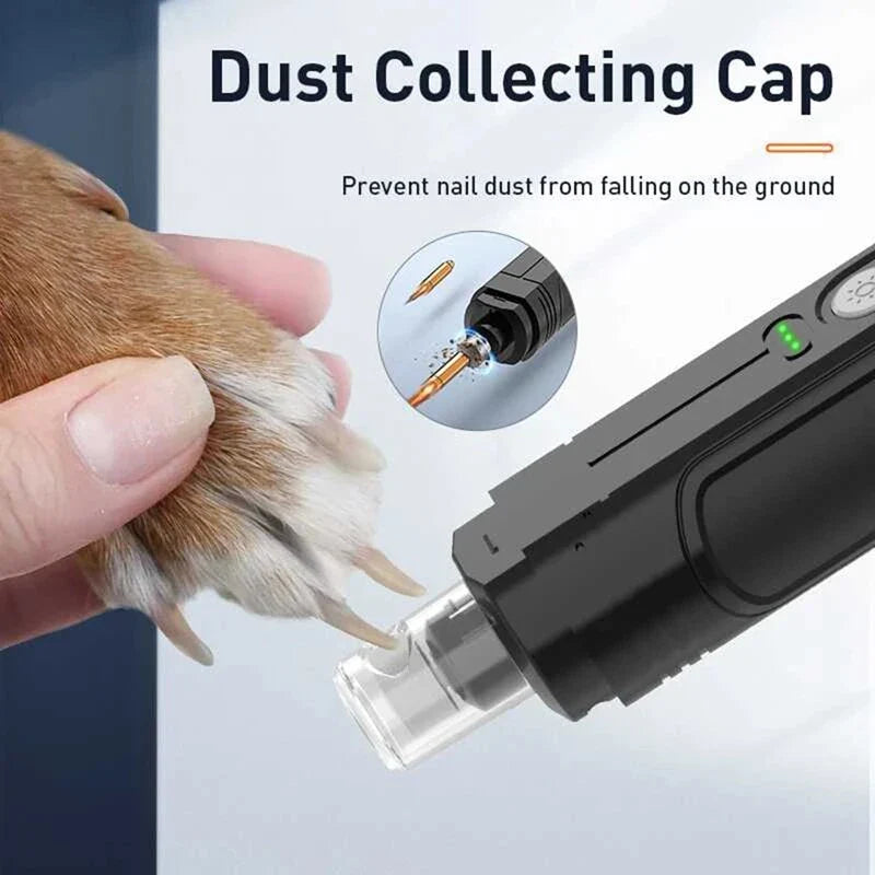 Electric Pet Nail Grinder with LED Light - Precision Nail Trimming Tool for Dogs and Cats