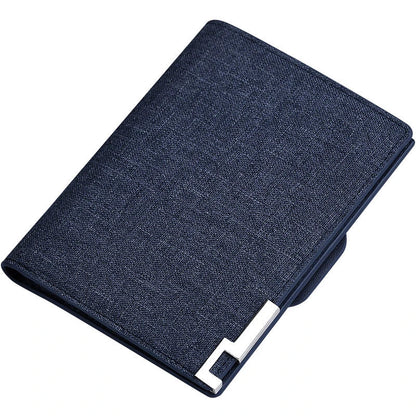 Trendy Kiwi Wallet made of premium denim with two-fold design and convenient card slots and bill holder