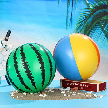 Vibrant and durable inflatable beach ball in various sizes, perfect for Kiwi summer fun at the beach, pool, and outdoor events