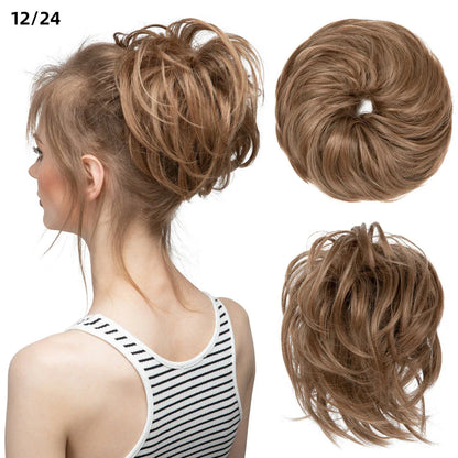 Fluffy and natural-looking hair bun made from premium domestic silk for easy, effortless updos