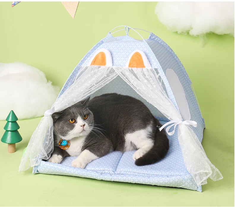 Cosy Kitten's Nook: Premium Eco-Friendly Pet Bed for New Zealand Kitties in Green Color