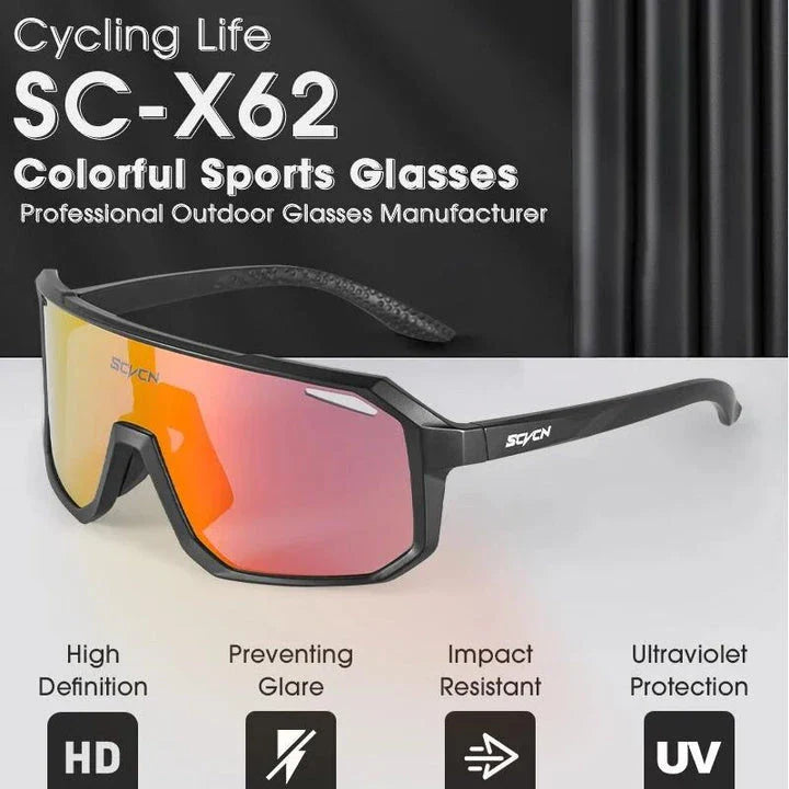 Rugged multi-sport sunglasses with UV400 polycarbonate lenses, perfect for outdoor activities like cycling, hiking, and driving in New Zealand