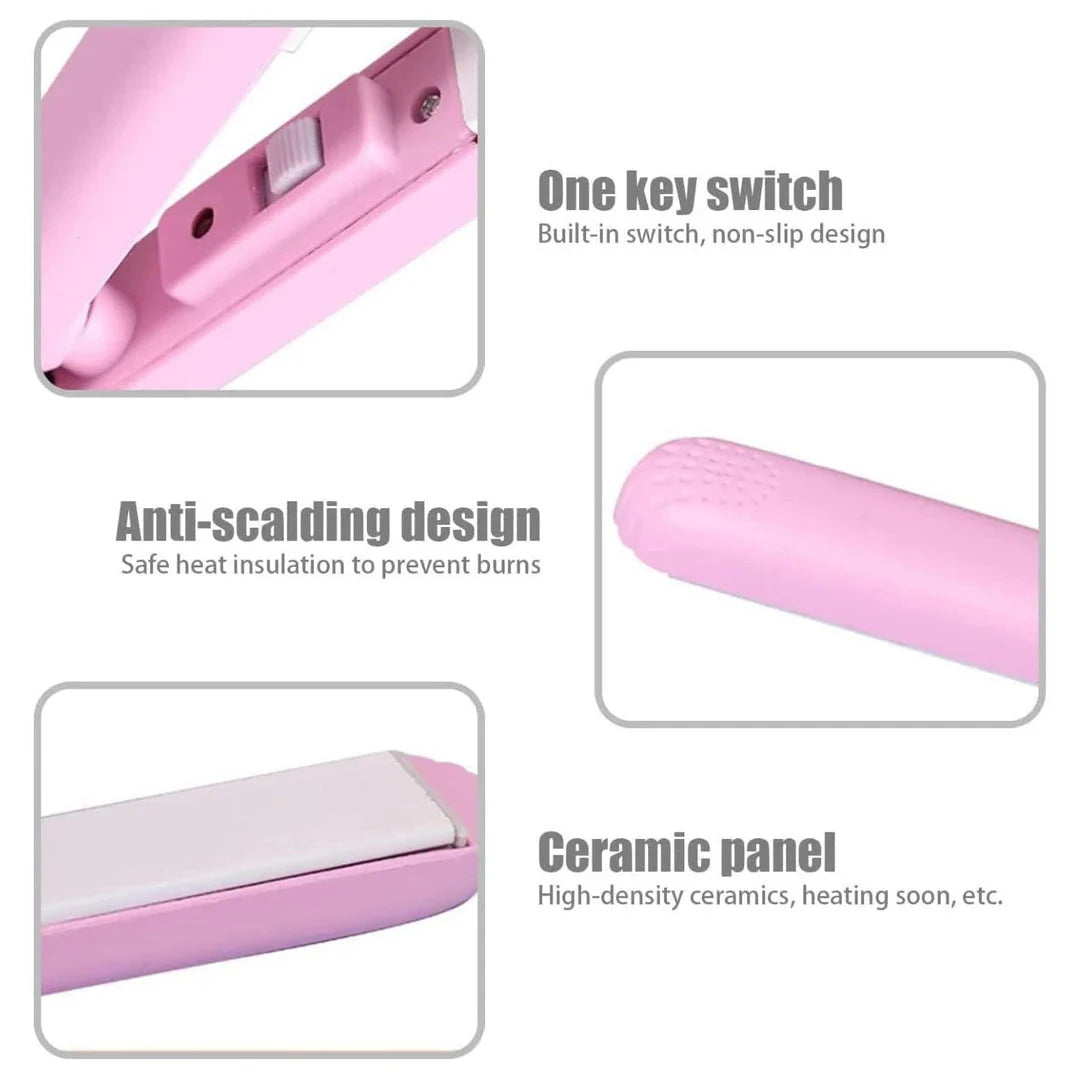 Trendha 3-in-1 Professional Mini Hair Styler with ceramic plates, rapid heating, and versatile styling options