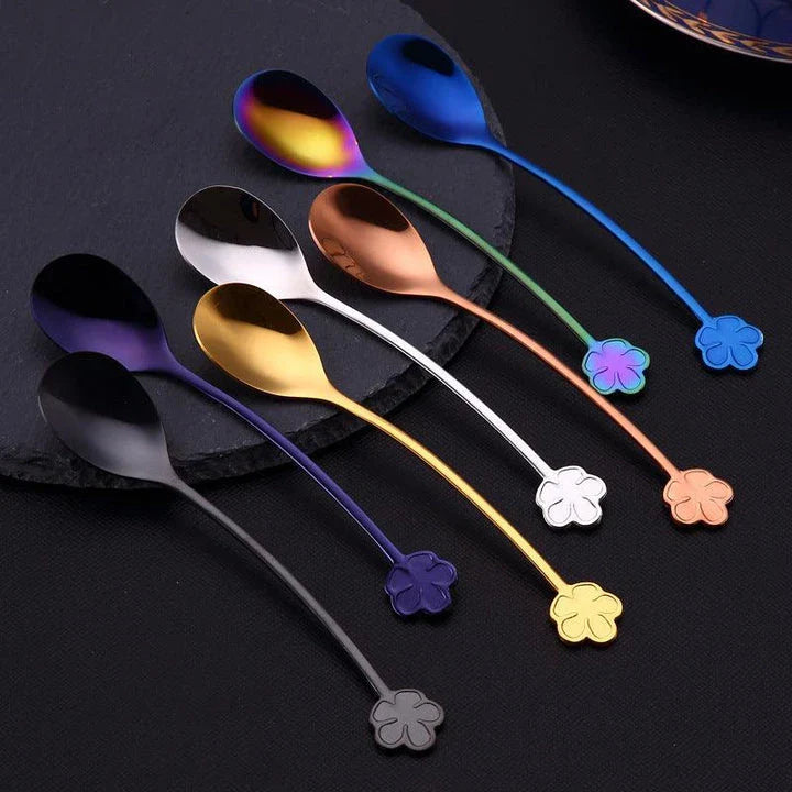 Stylish stainless steel dessert spoons with a mirror-polished finish, suitable for Kiwi cafes and homes