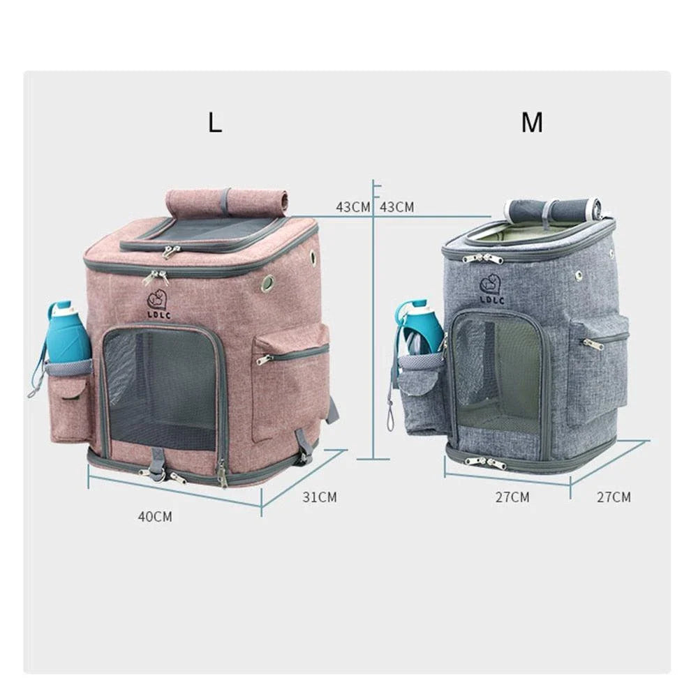 Melange colour backpack cat carrier in various colours, featuring a spacious, well-ventilated interior and a sleek, stylish design for your pet's comfort and safety.