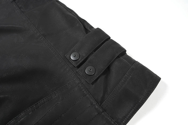 Stylish stand collar leather jacket for Kiwi men, featuring premium brushed PU leather and a tailored fit for a refined, casual-cool look.