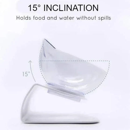 Non-slip cat bowls with a raised stand for comfortable and spill-free mealtime