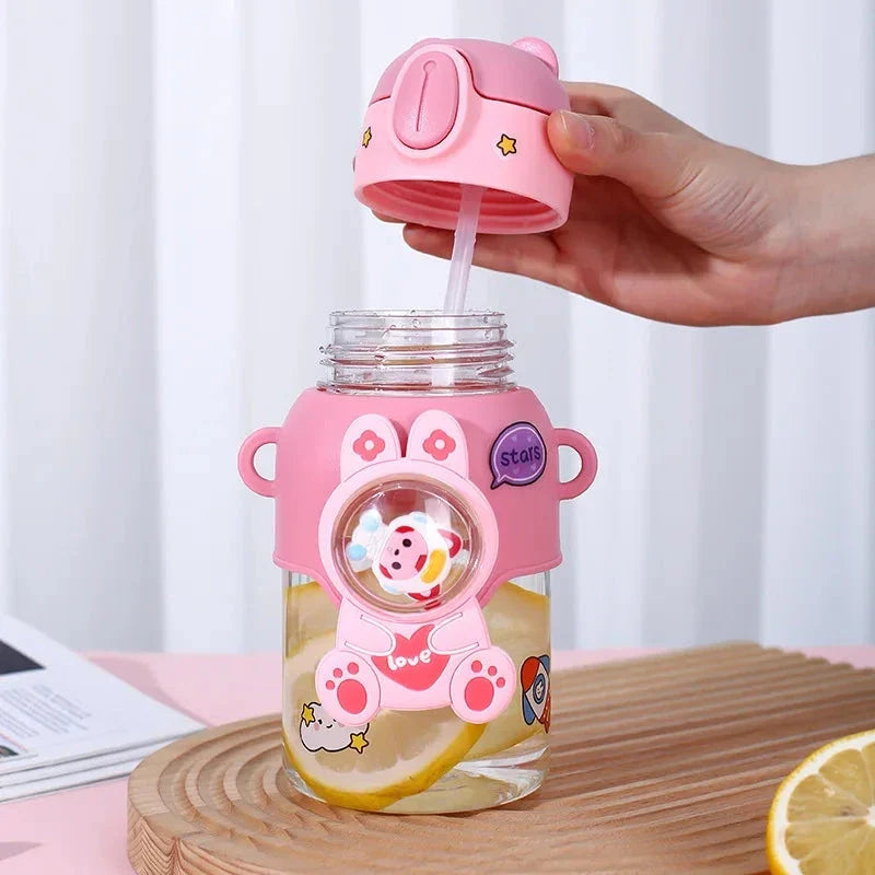 Colourful and playful kids' water bottle with cartoon patterns, perfect for hydrating Kiwi children on the go