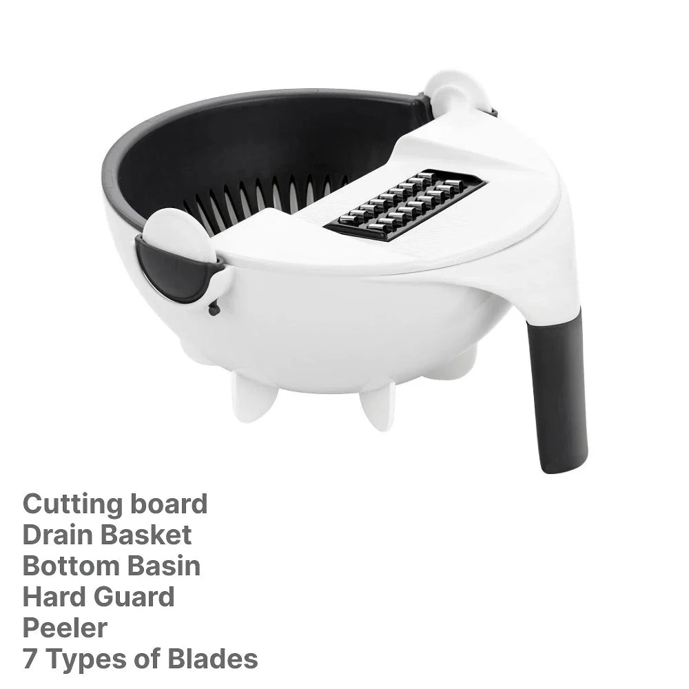 Versatile 2-in-1 Vegetable Slicer and Fruit Strainer - a compact and efficient kitchen tool that combines multiple functions into one