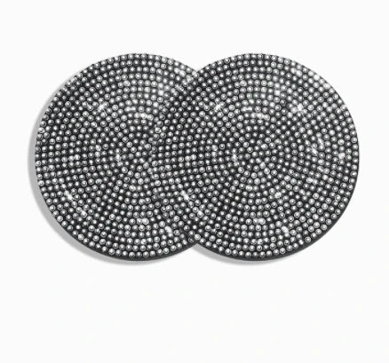 Stylish car coasters with crystal rhinestone design for a touch of luxury in your vehicle