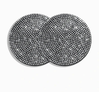 Stylish car coasters with crystal rhinestone design for a touch of luxury in your vehicle