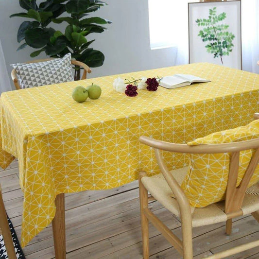 Elegant linen tablecloth with charming arrow pattern, available in a range of sizes to suit any table