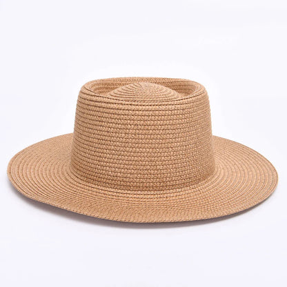 Elegant ladies' summer beach sun hat with wide brim, designed for sun protection and style in New Zealand