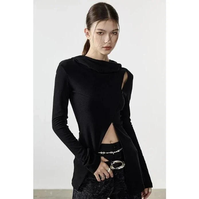 Stylish knitted pullover with elegant ruffled collar, perfect for keeping warm during New Zealand's autumn and winter seasons