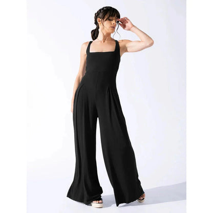 Sleeveless jumpsuit with wide-leg pants, designed for modern New Zealand women's summer style