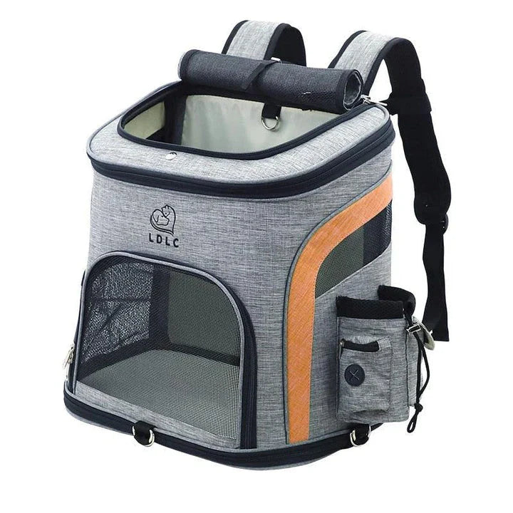 Melange Backpack Pet Carrier - A stylish and practical carrier for your Kiwi cat, featuring a vibrant design and durable nylon construction.