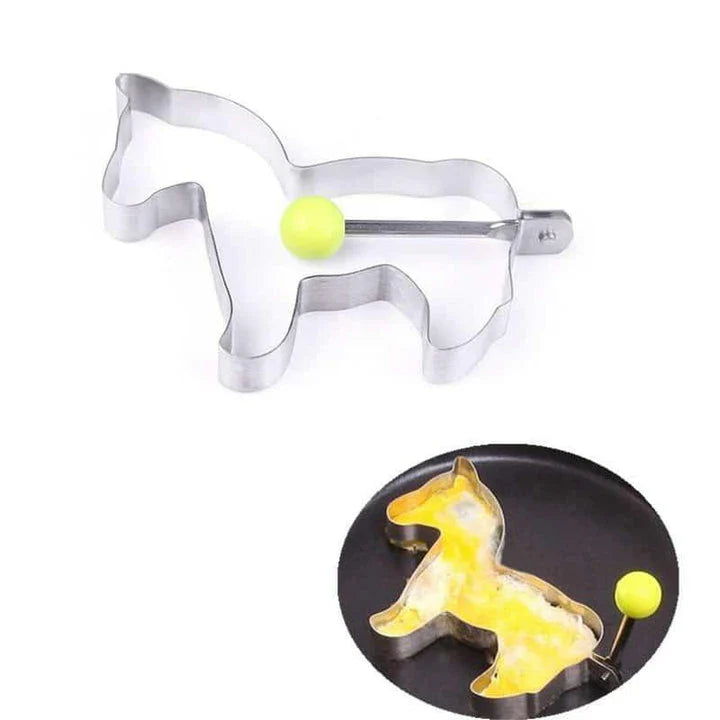 Stylish stainless steel fried egg shaper in various shaped designs, perfect for creating fun and visually appealing fried eggs for Kiwi breakfast and brunch
