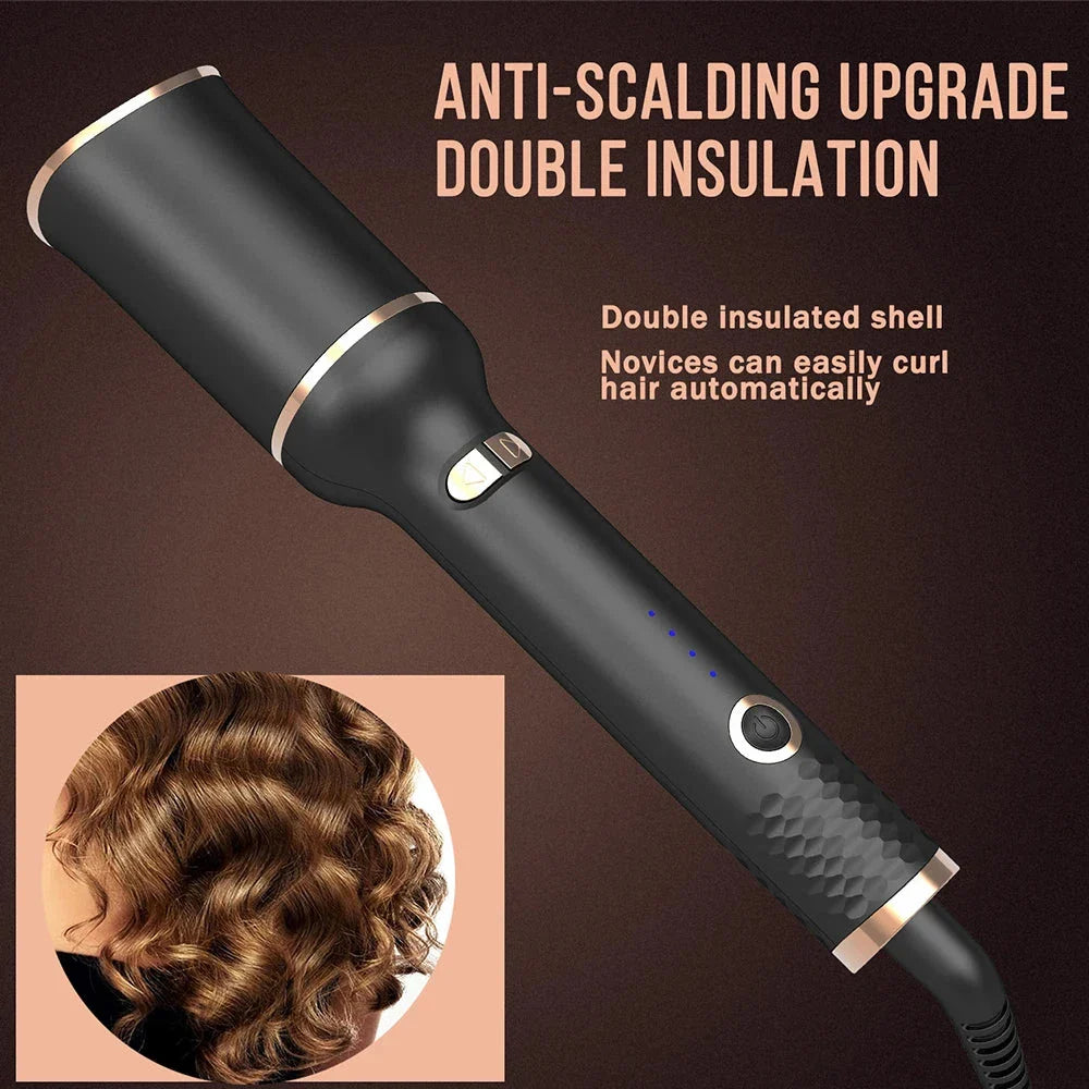 Professional Automatic Hair Curler with tourmaline ceramic technology, adjustable temperature settings, and rotating air curler for effortless salon-quality curls.