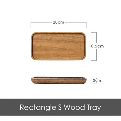 Acacia Wood Geometric Serving Tray with Sleek, Modern Design for Kiwi Kitchens