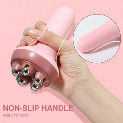 Premium Body Shaping Massage Roller with Five Rotating Balls for Effective Fat Reduction and Muscle Toning