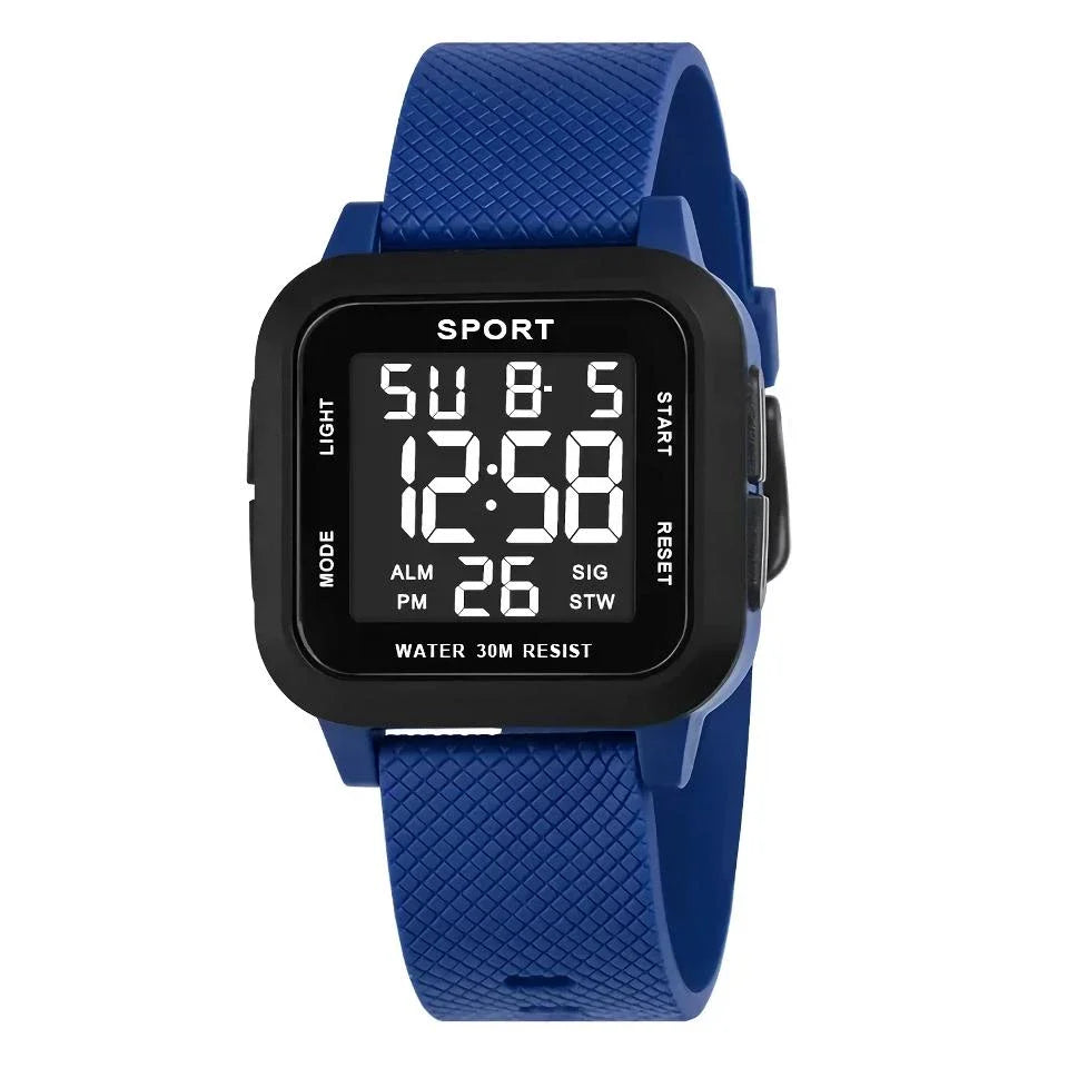 Rugged LED Military Sports Watch with shock-resistant case and durable TPU band, perfect for active Kiwi lifestyles