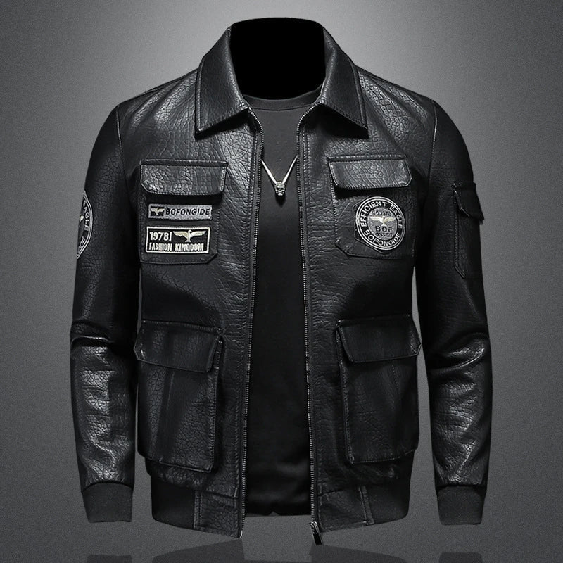 Sophisticated Kiwi-made leather jacket with slim fit and wool lining, suitable for all-season wear