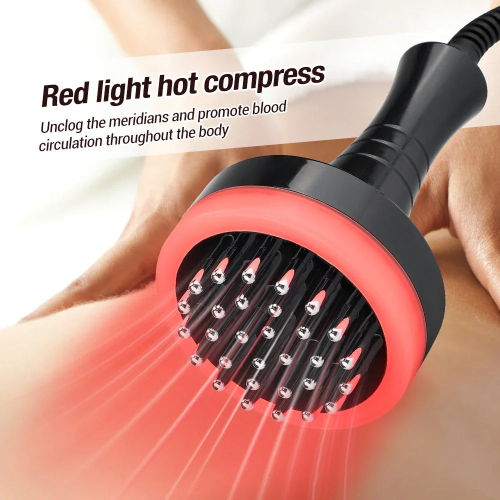 Intelligent Electric Meridian Brush with EMS micro-current, vibration massage, and red light therapy for comprehensive body rejuvenation