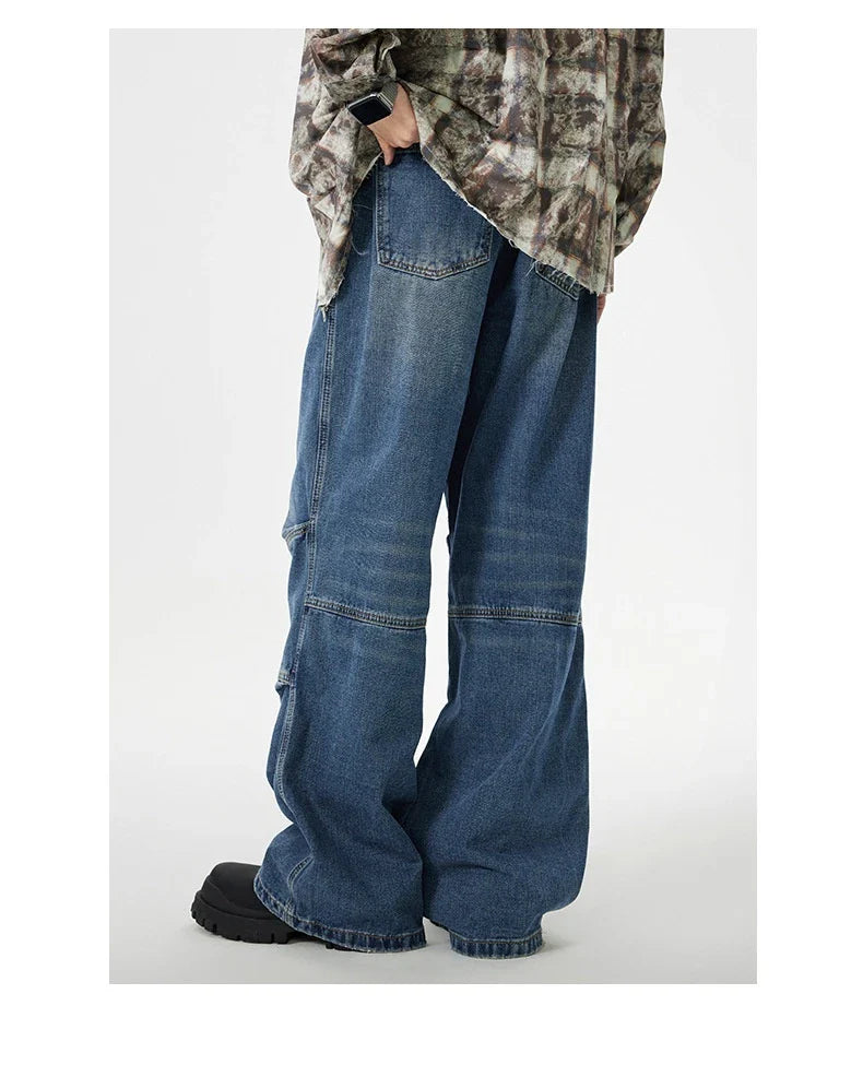 A pair of vintage-inspired denim overalls, featuring a classic workwear design and a premium cotton construction for the modern Kiwi bloke.