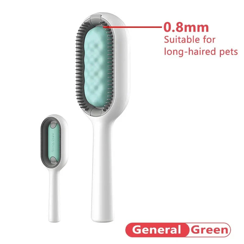 A high-quality grooming comb with a double-sided design for removing loose hair, knots, and dander from cats of all hair types.