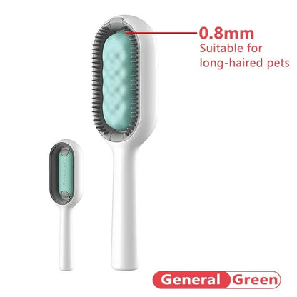 A high-quality grooming comb with a double-sided design for removing loose hair, knots, and dander from cats of all hair types.