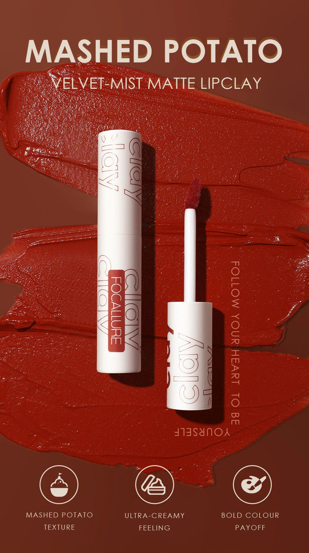 Trendha Long-lasting Easy to Colour Matte Finish Lip Mud in 205 color