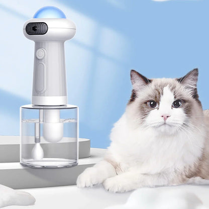 Automatic Pet Foam Dispenser for Kiwi pets, featuring a sleek white design and hands-free foam dispensing for effortless grooming.