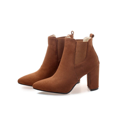 Stylish frosted ankle booties with a matte finish, durable rubber sole, and a flattering 7cm heel for the active Kiwi lifestyle.