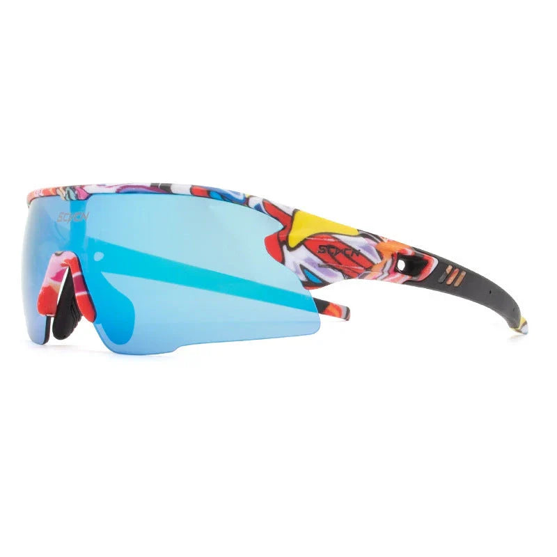 Stylish UV-blocking bike glasses with semi-rimless frame and range of color options for Kiwi cyclists