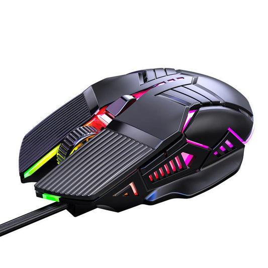 Ergonomic RGB Wired Gaming Mouse with adjustable DPI, comfortable design, and vibrant backlighting for immersive gaming sessions