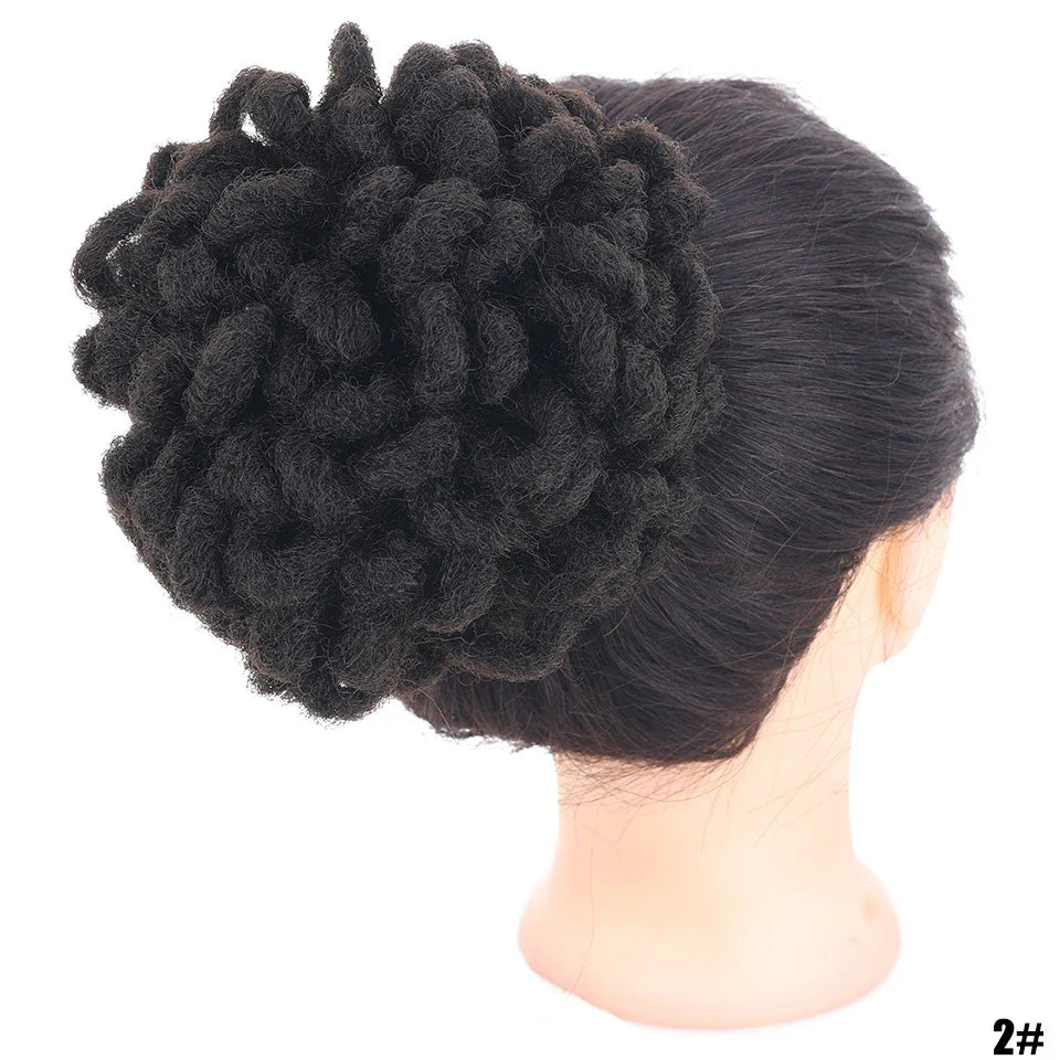 A stylish and eco-friendly Afro Hair Bag with adjustable drawstring, suitable for various hairstyles like buns, dreadlocks, and Afros.